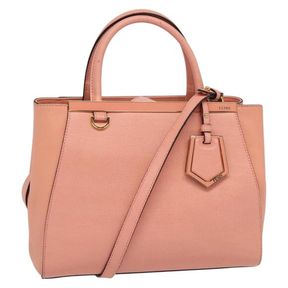 FENDI Petite To Jules Hand Bag Leather Pink - Picture 1 of 13
